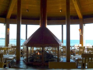 The Pacific Ocean view at The Pointe Restaurant