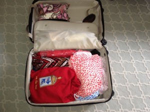 packed suitcase