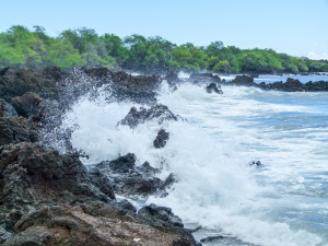 Wave action on my hike at Ahihi-Kinau Natural Reserve Area 